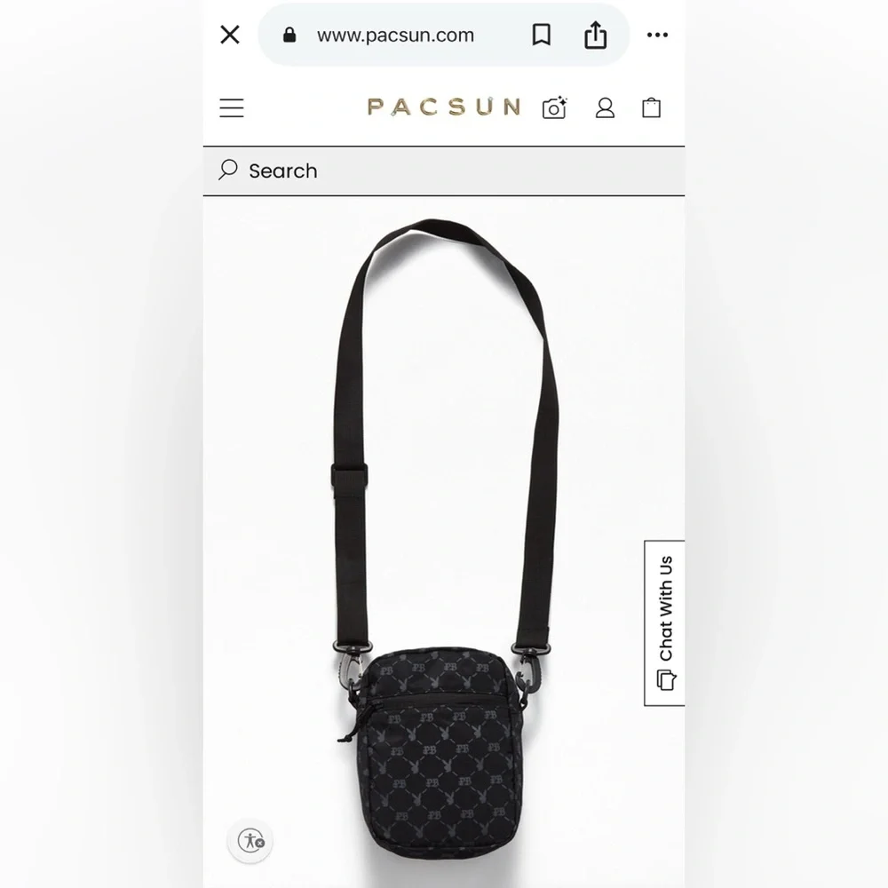 Playboy By Pacsun Black Monogram Crossbody Bag - Picture 8 of 8